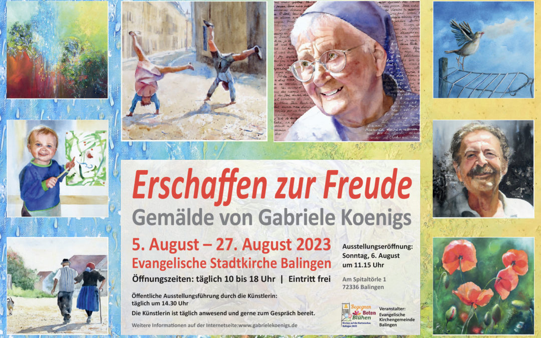 Stadtkirche: Ausstellungseröffnung „Erschaffen zur Freude“ – Gemälde von Gabriele Koenigs